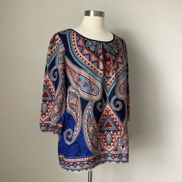 Pink Owl Aztec Blouse M - Picture 2 of 16